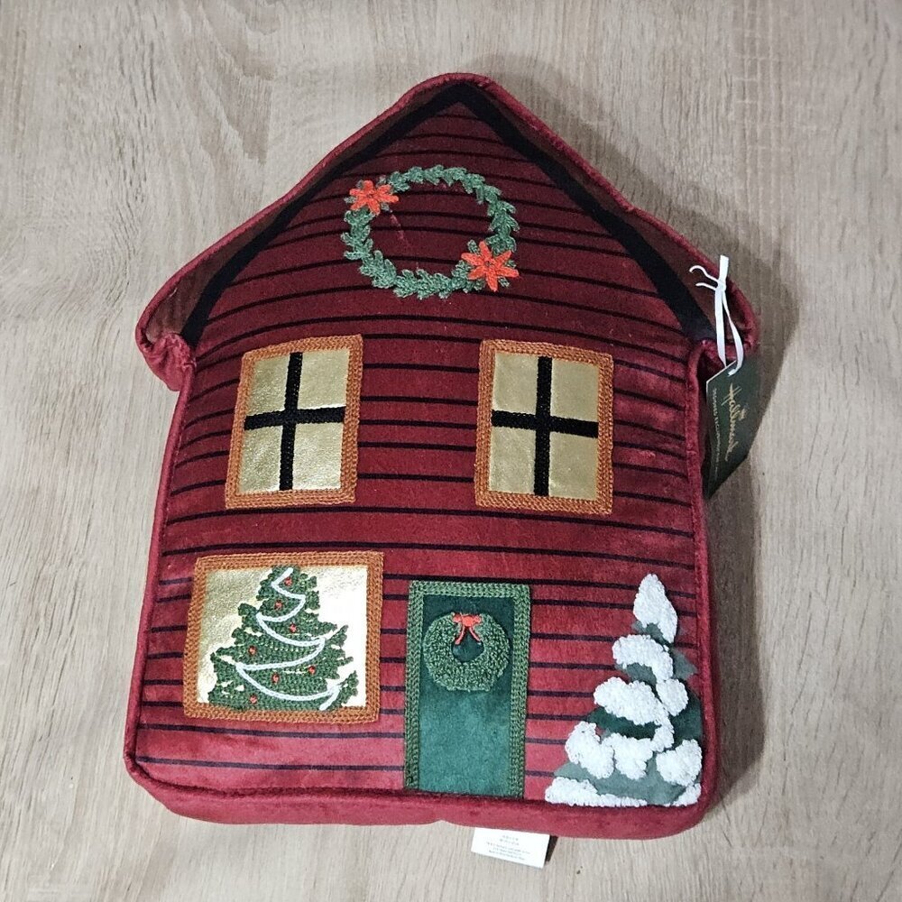 2025 Hallmark x Target Novelty House Christmas Lodge Decorative Pillow NEW